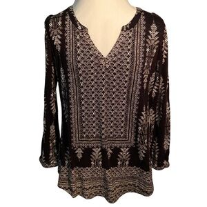 Lucky Brand black and white pattern tunic